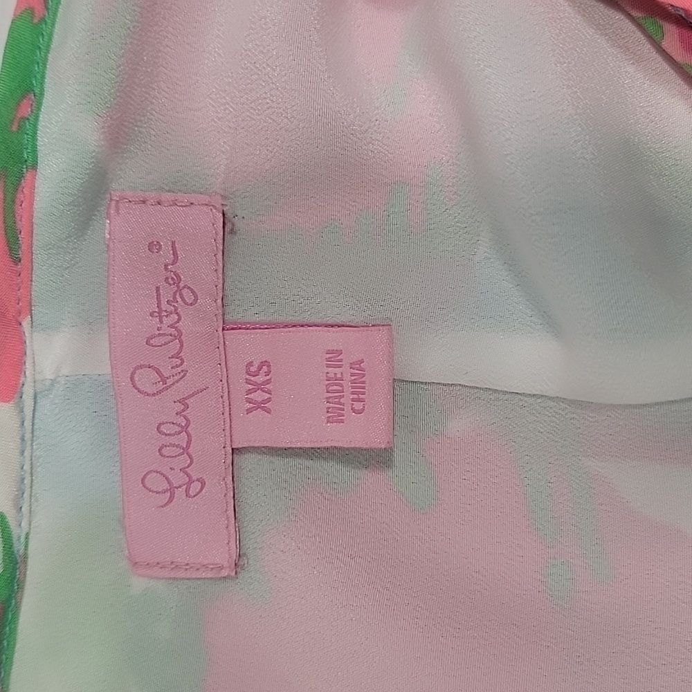 Lilly Pulitzer, Size XXS Maisy Silk Slip Dress Big Flirt Racerback Sleeveless - Picture 5 of 9
